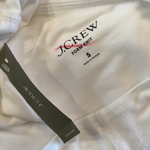 J.Crew Top Size Small NWT FormKnit One-Shoulder White Stretch - Picture 3 of 7